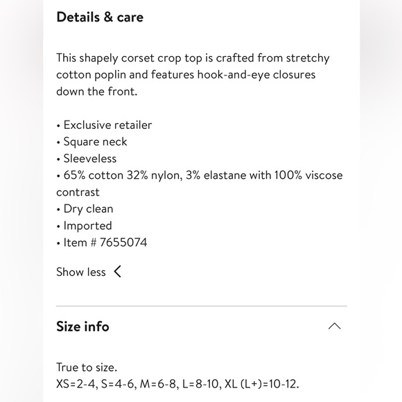 House of CB Pia Poplin Corset Crop Top - Picture 13 of 13